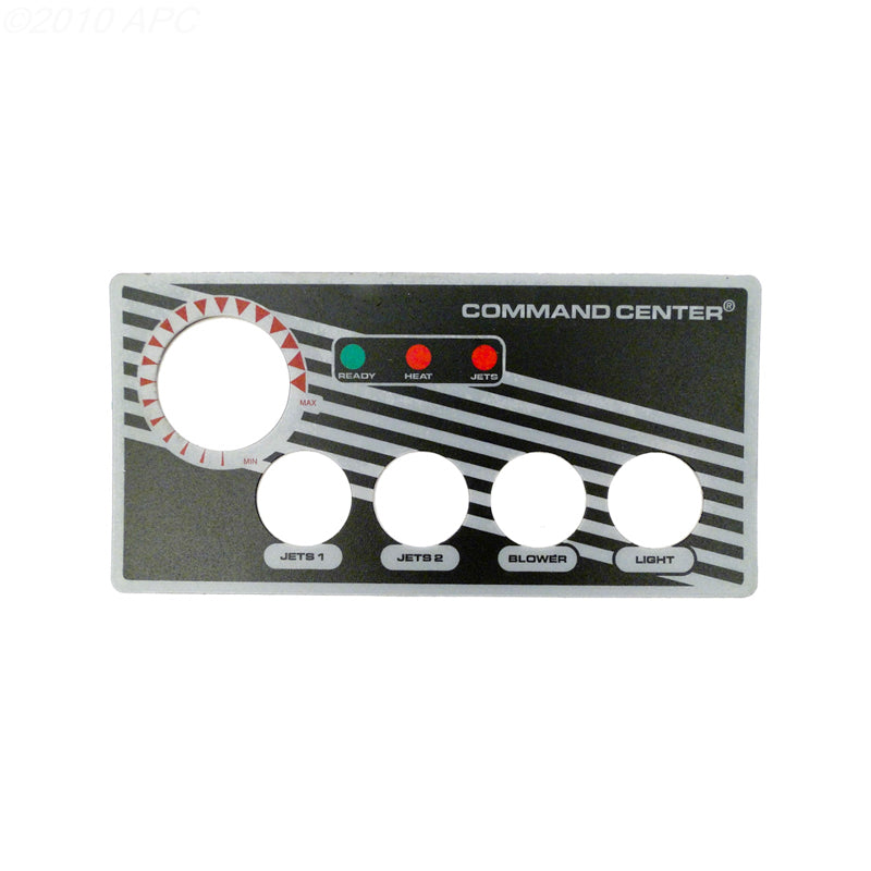 LABEL FOR 4 BUTTON TOPSIDE CONTROL WITHOUT DISPLAY TECMARK