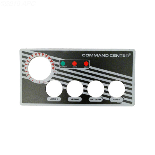 LABEL FOR 4 BUTTON TOPSIDE CONTROL WITHOUT DISPLAY TECMARK