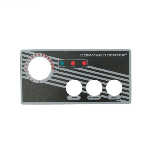 LABEL FOR 3 BUTTON TOPSIDE CONTROL WITHOUT DISPLAY TECMARK