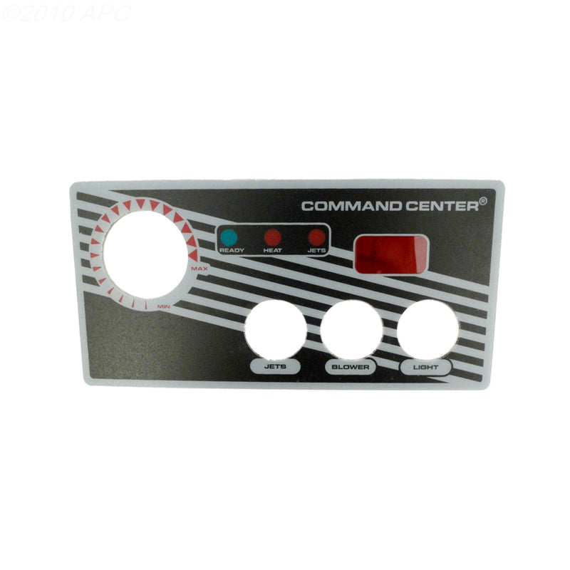 LABEL FOR 3 BUTTON TOPSIDE CONTROL WITH DISPLAY TECMARK