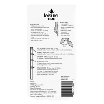 Leisure Time Chlorine & Bromine Test Strips, 50 Strips | 45006A