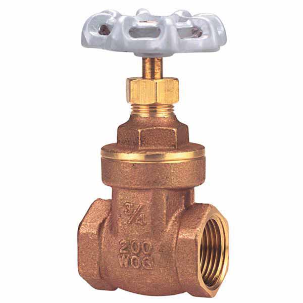 1/2" FIPT Lead Brass 200 psi TI-8 Series Gate Valve | VLZGV005F