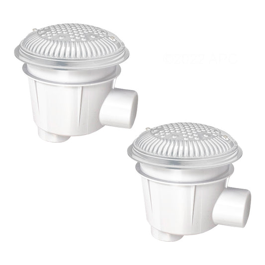 MAIN DRAIN CONCRETE WHITE 2/PK
