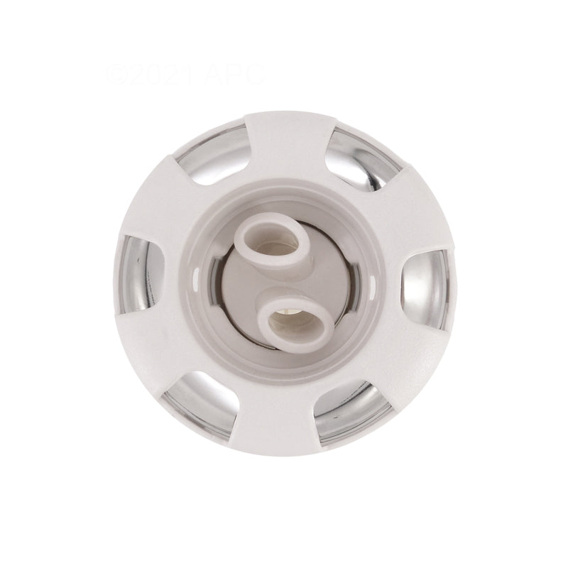 3 5/8IN. TWIN ROTO POLY STORM THREAD IN JETS 5 SCALLOP PLASTIC / STAINLESS STEEL