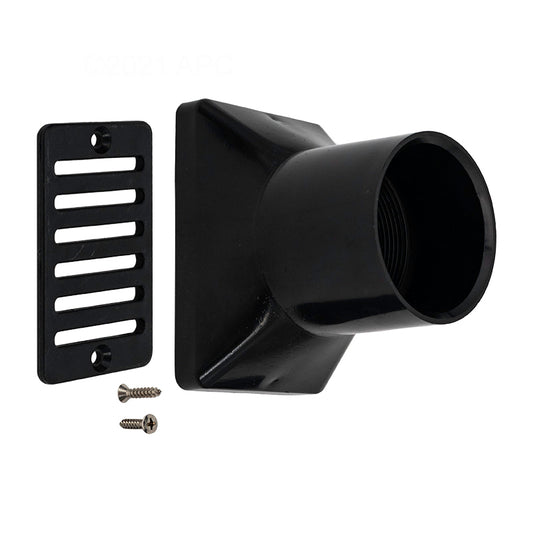 2" X 4" DECK/GUTTER DRAIN 2"S/FPT ASSY., BLACK