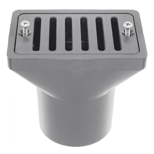 2"X4" DECK/GUTTER DRAIN 2"S/FPT ASY-GRY.