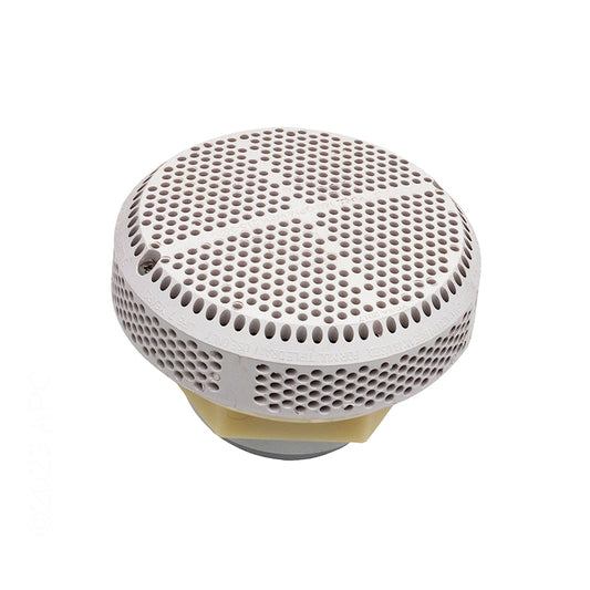 VGB SUPER HI-FLO SUCTION ASSY WHITE HEX NUT 2"SKT 3.25" MOUNTING HOLE