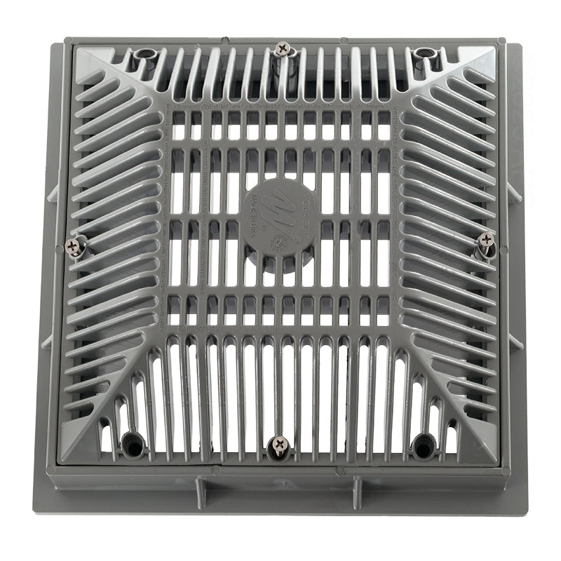 WATERWAY 9X9 FRAME & GRATE, GRAY