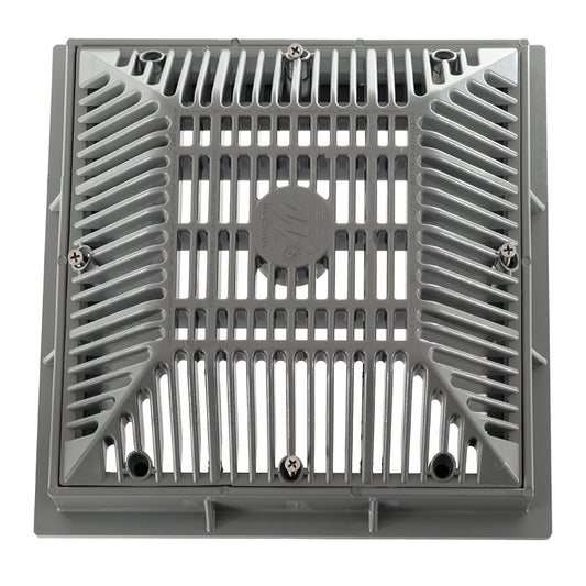 WATERWAY 9X9 FRAME & GRATE, GRAY