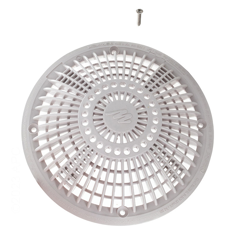 8" TRU FLO DRAIN COVER WHITE VGB DRAIN