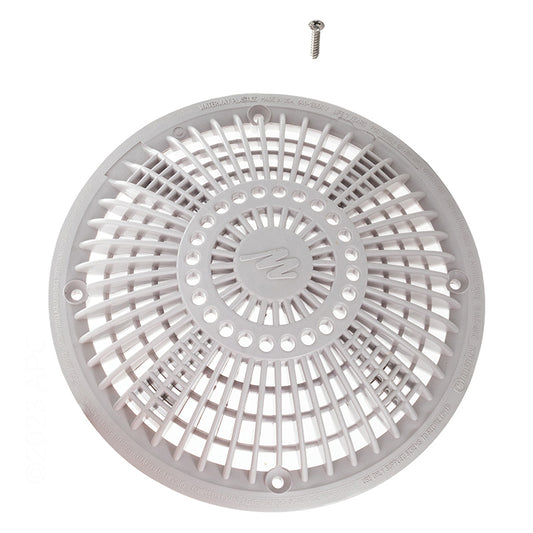 8" TRU FLO DRAIN COVER WHITE VGB DRAIN
