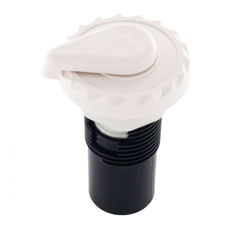 AIR CONTROL 1" F.A.S TOP ACCESS SCALLOPED TEARDROP HANDLE WHITE WATERWAY