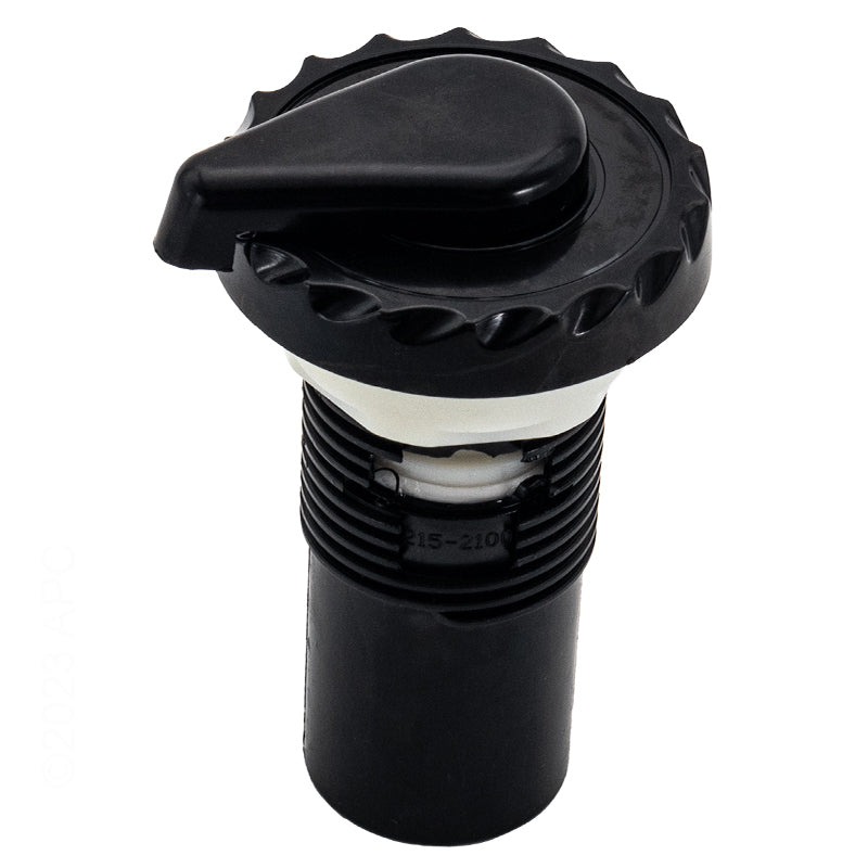 AIR CONTROL 1" F.A.S TOP ACCESS SCALLOPED TEARDROP HANDLE BLACK WATERWAY