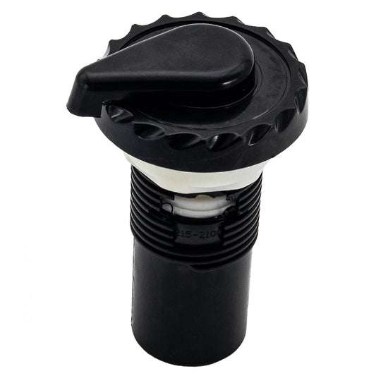 AIR CONTROL 1" F.A.S TOP ACCESS SCALLOPED TEARDROP HANDLE BLACK WATERWAY