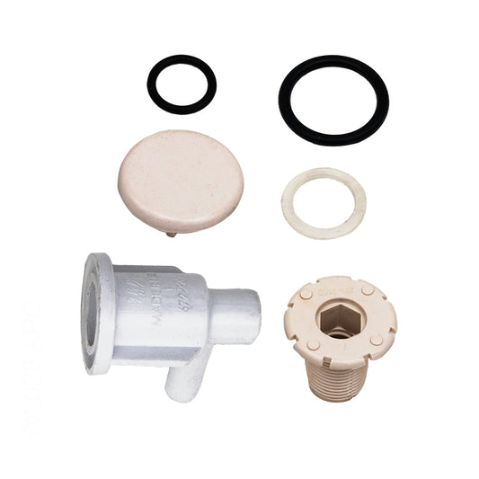 AIR INJECTOR, 3/8"BARB BODY - WHITE