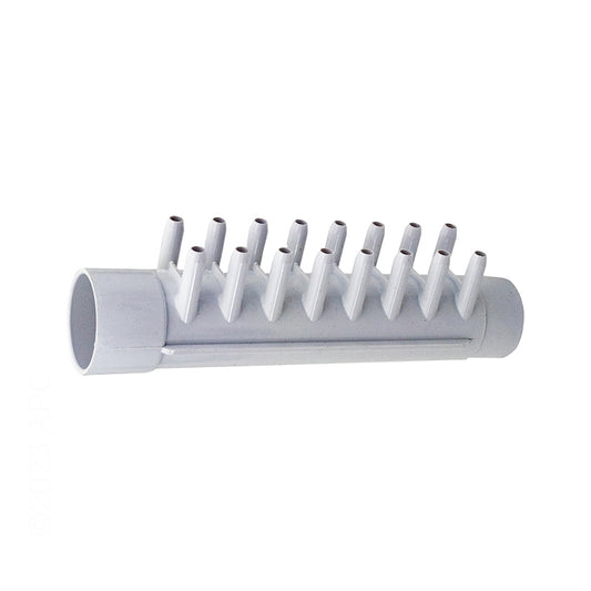 MANIFOLD 1.5" SPIGOT X 1.5" SKT x SIXTEEN 3/8" BARB PORTS