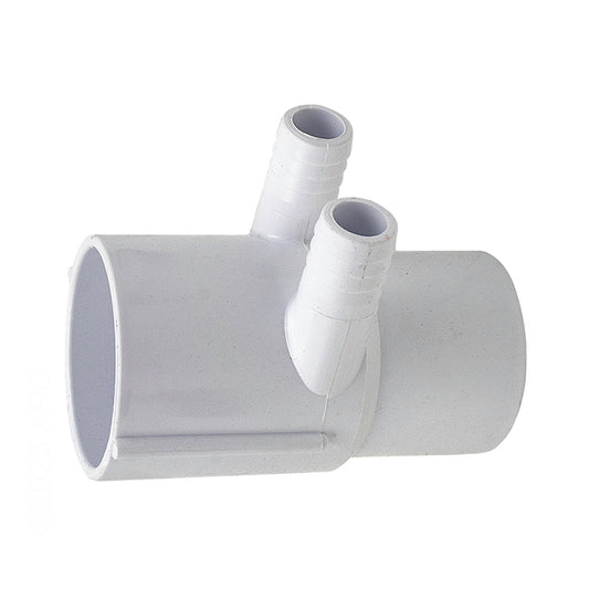 MANIFOLD 2" SPIGOT X 2" SKT X TWO 3/4" RIBBED BARB PORTS