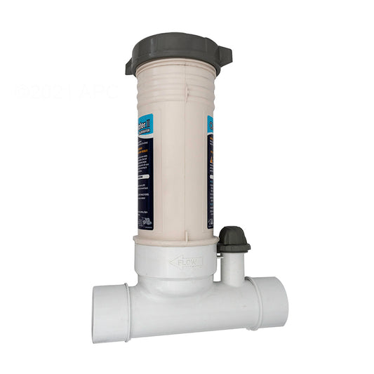 CHLORINATOR IN-LINE 12 TABLET FEEDER - WHITE