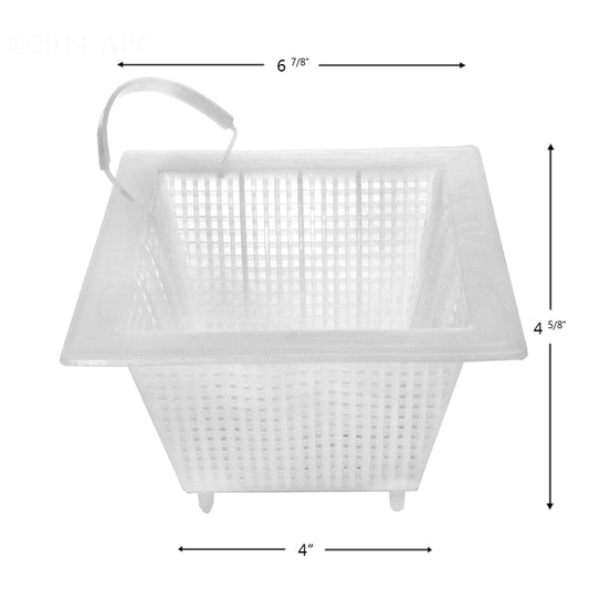SKIMMER BASKET ANTHONY POOL 7 X 7 PLASTIC