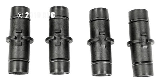 PIPE COUPLINGS BLACK 4/SET