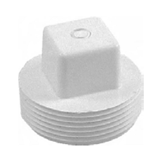 2" MALE THREADED PLUG WHITE