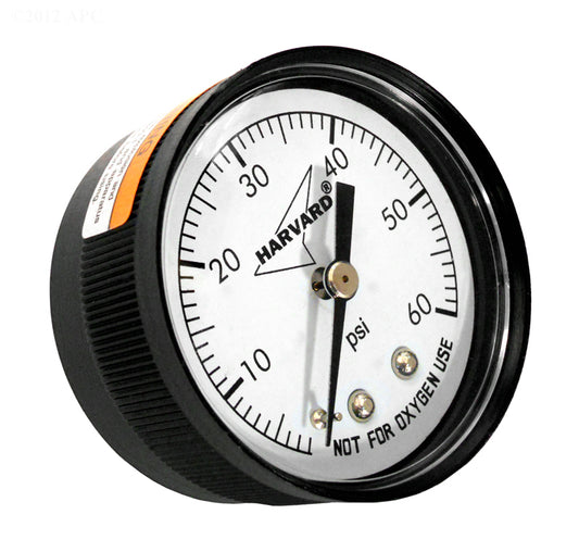 PRESSURE GAUGE .25" MPT BACK