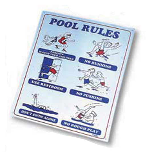 POOL RULES, 18" X 24"