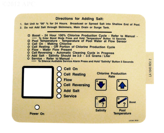 CONTROL BOX DECAL BOTTOM