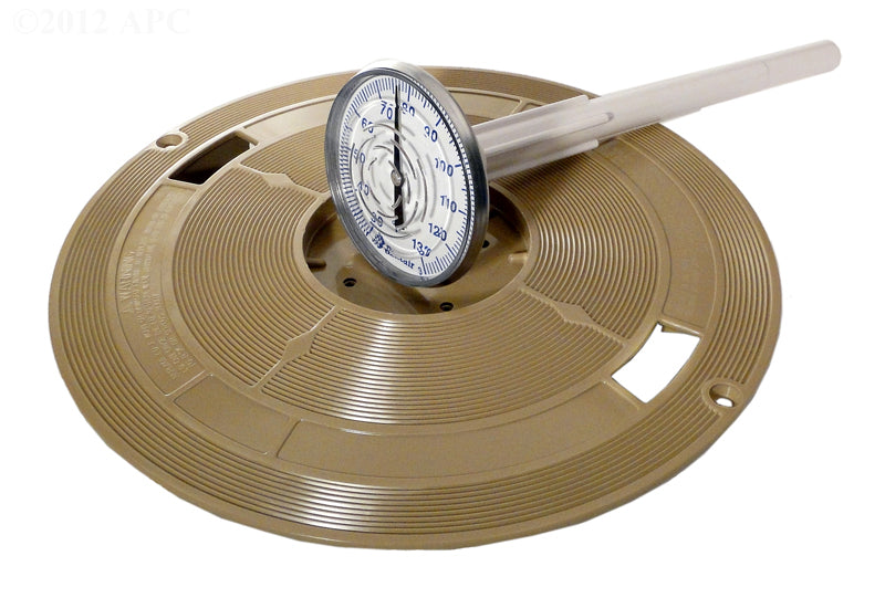 LETRO SKIM LID W/THERMOMETER, ALMOND