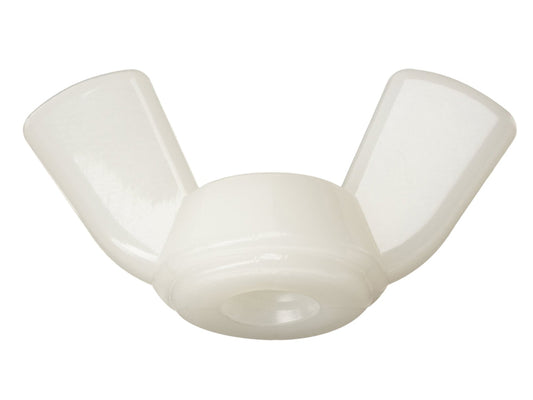 WHITE NYLON WING NUT FOR PLUGS