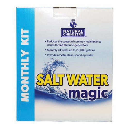 Box of Natural Chemistry Salt Water Magic monthly kit for salt chlorine generators.