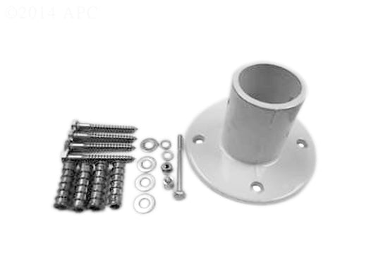 1.9" SLIDE FLANGE WHITE ALUMINUM