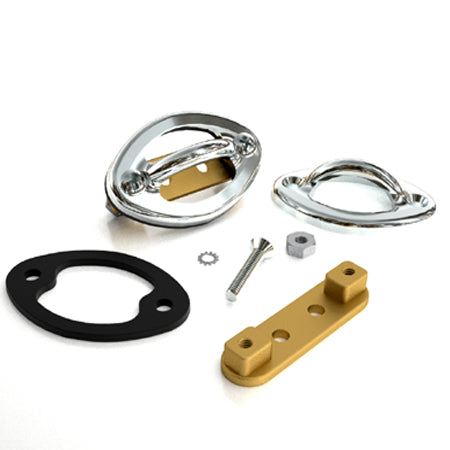 FLAT OVAL ROPE EYE WITH BRACKET
