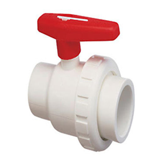 1.5" MPT X SKT SINGLE UNION BALL VALVE PVC