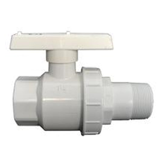 1.5" FPT X MPT UNION BALL VALVE PVC