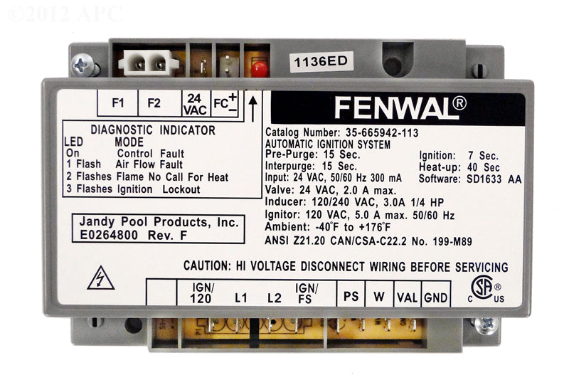 IGNITION CONTROL TRANSFORMER