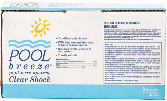 Pool Breeze Dichlor Chlorine Granular Shock | 1 lb Bag | 88405