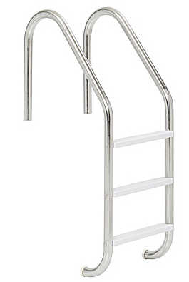 24" Marine Grade Stainless Steel 3 Step Vinyl Liner Economy Ladder | VLLS-103E-MG