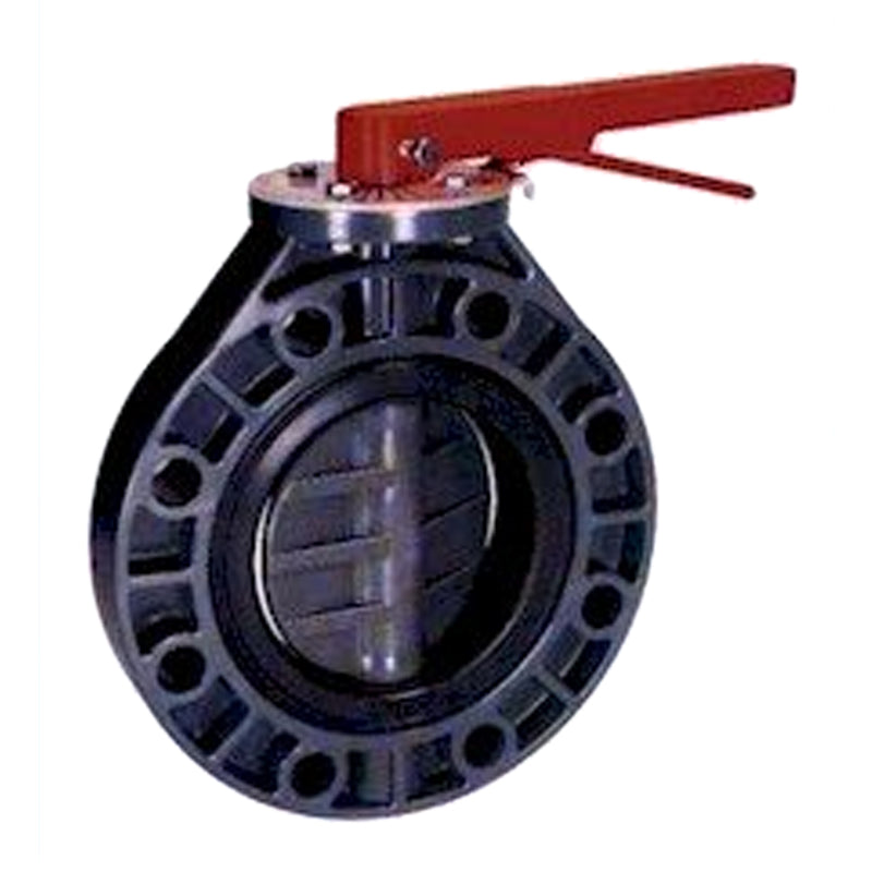 6" TVI UNIVERSAL STYLE BUTTERFLY VALVE PVC/PP/EPDM