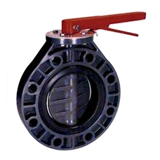 6" TVI UNIVERSAL STYLE BUTTERFLY VALVE PVC/PP/EPDM