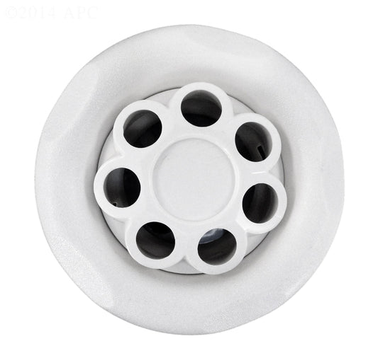 5-Scallop Massage Thread In Power Storm Gunite Jet Internals White